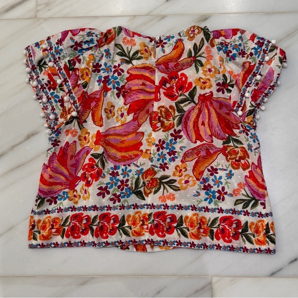 FARM Rio Spring Bananas Pintuck Blouse - Picture 2 of 4